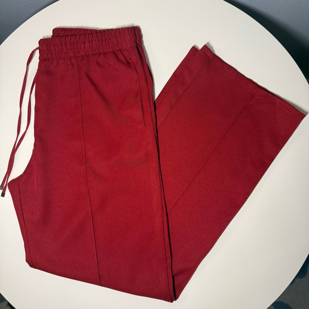 GU Red Wide Leg Pants